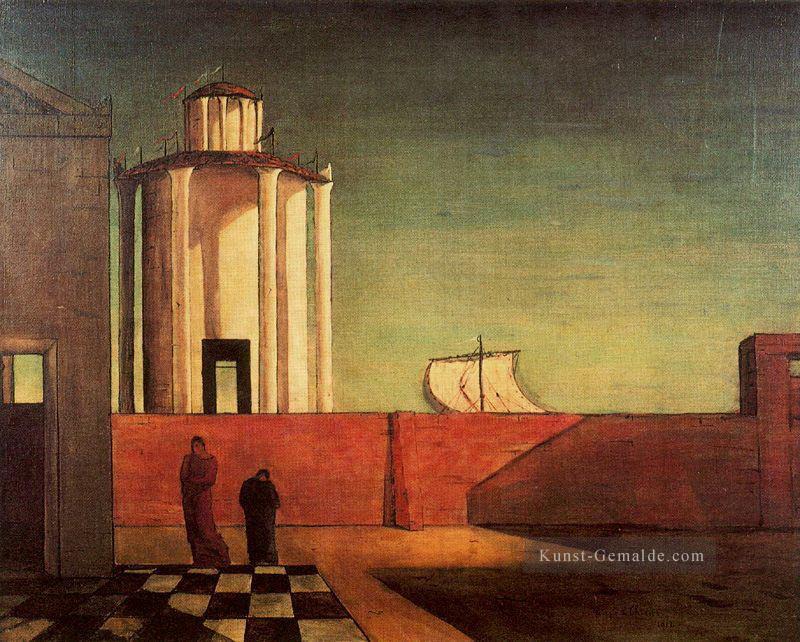 Das Rätsel der Ankunft und des Nachmittags 1912 Giorgio de Chirico Metaphysischer Surrealismus Ölgemälde
